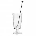 Lillian Footed Cocktail Mixer & Stirrer Color 	Clear
Capacity 	850ml / 29oz
Dimensions 	8¾\ / 22cm
Material 	Handmade Glass
Pattern 	Lillian